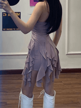 Bandeau-Minikleid mit Rüschenträgern